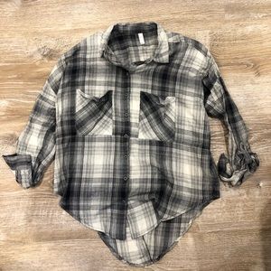 Free People Open Back Flannel